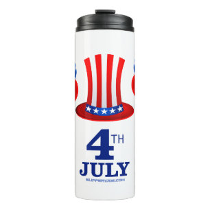 SlipperyJoe's 4 juli Onafhankelijkheidsdag klassie Thermosbeker