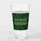 SlipperyJoe's 69 binaire code levendig groene bere Glas (Achterkant)