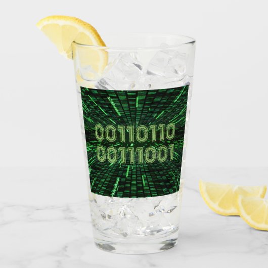 SlipperyJoe's 69 binaire code levendig groene bere Glas (Voorkant ijs)