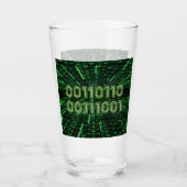 SlipperyJoe's 69 binaire code levendig groene bere Glas (Voorkant)