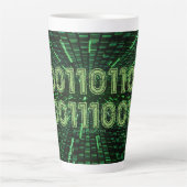 SlipperyJoe's 69 binaire code levendig groene bere Latte Mok (Voorkant)