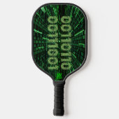SlipperyJoe's 69 binaire code levendig groene bere Pickleball Paddle (Achterkant)