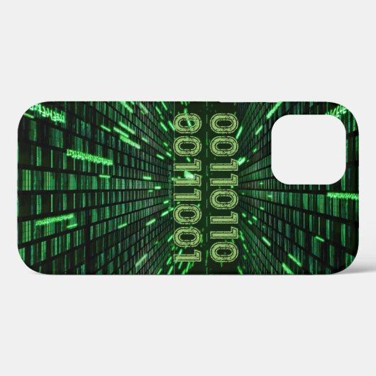 SlipperyJoe's 69 binaire code levendige groene com Case-Mate iPhone Case (Achterkant (horizontaal))