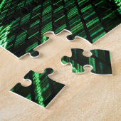 SlipperyJoe's 69 binaire code levendige groene com Legpuzzel (Zijkant)