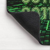 SlipperyJoe's 69 binaire code levendige groene com Muismat (Hoek)