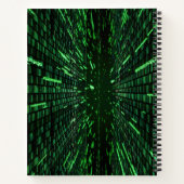 SlipperyJoe's 69 binaire code levendige groene com Notitieboek (Achterkant)
