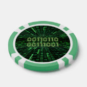 SlipperyJoe's 69 binaire code levendige groene com Poker Chips (Enkel)