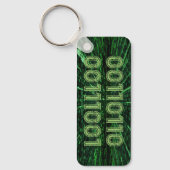 SlipperyJoe's 69 binaire code levendige groene com Sleutelhanger (Voorkant)