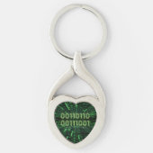 SlipperyJoe's 69 binaire code levendige groene com Sleutelhanger (Voorkant)
