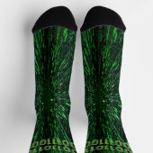 SlipperyJoe's 69 binaire code levendige groene com Sokken (Top)