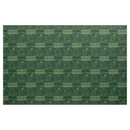 SlipperyJoe's 69 binaire code levendige groene com Stof (Yard (91,4 cm))