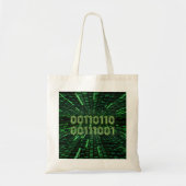 SlipperyJoe's 69 binaire code levendige groene com Tote Bag (Voorkant)