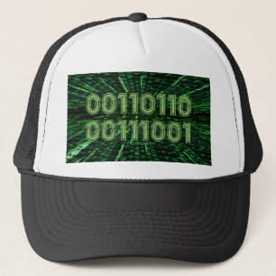 SlipperyJoe's 69 binaire code levendige groene com Trucker Pet