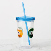 SlipperyJoe's 69 harde pooltafel twee biljartbal Acryl Drinkbeker (Links)