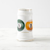 SlipperyJoe's 69 harde pooltafel twee biljartbal Bierpul (Center)