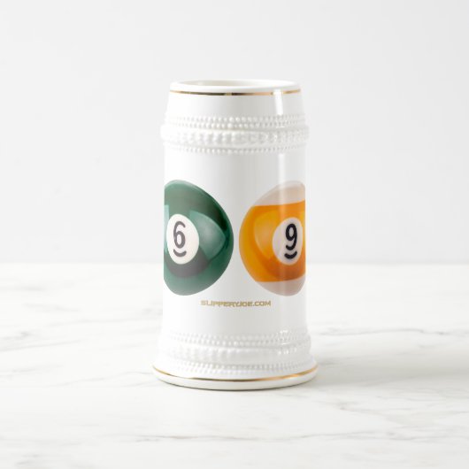 SlipperyJoe's 69 harde pooltafel twee biljartbal Bierpul (Center)