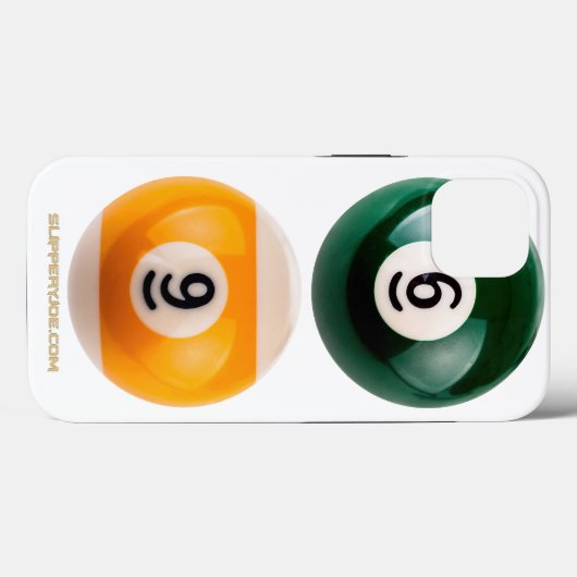 SlipperyJoe's 69 harde pooltafel twee biljartbal Case-Mate iPhone Case (Achterkant (horizontaal))