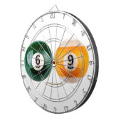 SlipperyJoe's 69 harde pooltafel twee biljartbal Dartbord (Voorkant Rechts)