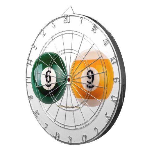 SlipperyJoe's 69 harde pooltafel twee biljartbal Dartbord (Voorkant Rechts)