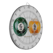 SlipperyJoe's 69 harde pooltafel twee biljartbal Dartbord (Voorkant Links)