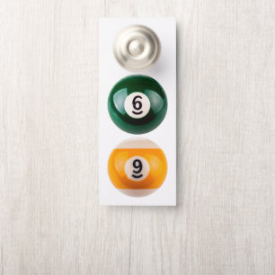 SlipperyJoe's 69 harde pooltafel twee biljartbal Deurhanger