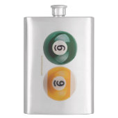 SlipperyJoe's 69 harde pooltafel twee biljartbal Flacon (Voorkant)