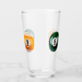 SlipperyJoe's 69 harde pooltafel twee biljartbal Glas (Rechts)