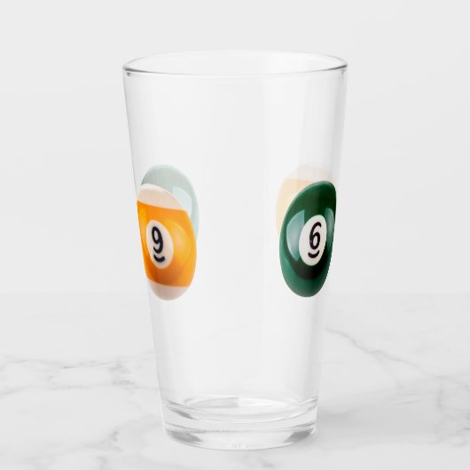 SlipperyJoe's 69 harde pooltafel twee biljartbal Glas (Rechts)