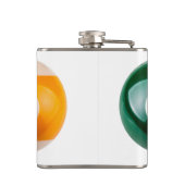 SlipperyJoe's 69 harde pooltafel twee biljartbal Heupfles (Achterkant)