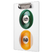 SlipperyJoe's 69 harde pooltafel twee biljartbal Klembord (Links)