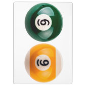 SlipperyJoe's 69 harde pooltafel twee biljartbal Klembord (Achterkant)