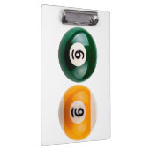 SlipperyJoe's 69 harde pooltafel twee biljartbal Klembord (Rechts)