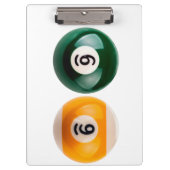 SlipperyJoe's 69 harde pooltafel twee biljartbal Klembord (Voorkant)