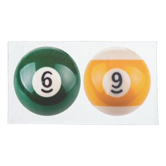 SlipperyJoe's 69 harde pooltafel twee biljartbal Kussensloop (Achterkant)