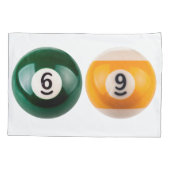 SlipperyJoe's 69 harde pooltafel twee biljartbal Kussensloop (Achterkant)
