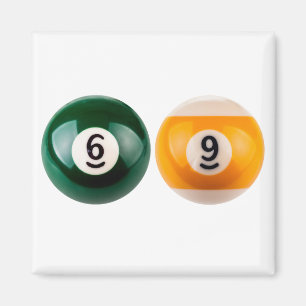 SlipperyJoe's 69 harde pooltafel twee biljartbal Magneet