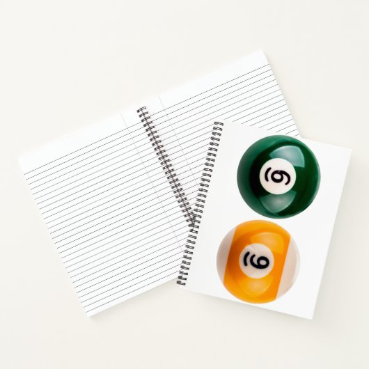 SlipperyJoe's 69 harde pooltafel twee biljartbal Notitieboek (Binnen)