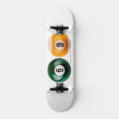 SlipperyJoe's 69 harde pooltafel twee biljartbal Persoonlijk Skateboard (Voorkant)