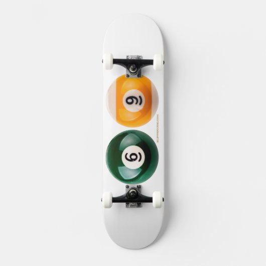 SlipperyJoe's 69 harde pooltafel twee biljartbal Persoonlijk Skateboard (Voorkant)