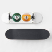 SlipperyJoe's 69 harde pooltafel twee biljartbal Persoonlijk Skateboard (Horizontaal)