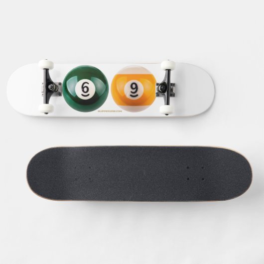 SlipperyJoe's 69 harde pooltafel twee biljartbal Persoonlijk Skateboard (Horizontaal)