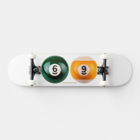 SlipperyJoe's 69 harde pooltafel twee biljartbal Persoonlijk Skateboard (Horizontaal)