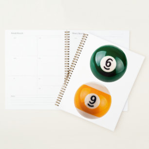 SlipperyJoe's 69 harde pooltafel twee biljartbal Planner