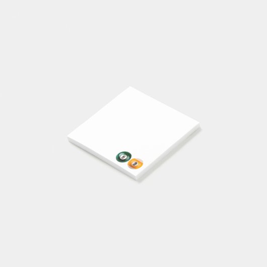 SlipperyJoe's 69 harde pooltafel twee biljartbal Post-it® Notes (Schuin)