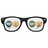 SlipperyJoe's 69 harde pooltafel twee biljartbal Retro Zonnebril (Voorkant)