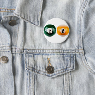 SlipperyJoe's 69 harde pooltafel twee biljartbal Ronde Button 5,7 Cm