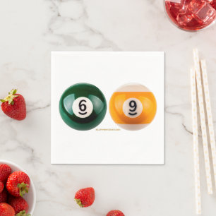 SlipperyJoe's 69 harde pooltafel twee biljartbal Servet