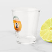 SlipperyJoe's 69 harde pooltafel twee biljartbal Shot Glas (Rechts)