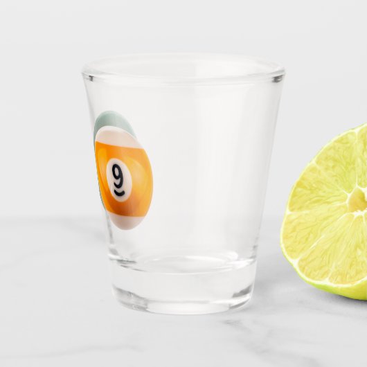 SlipperyJoe's 69 harde pooltafel twee biljartbal Shot Glas (Rechts)