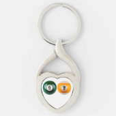 SlipperyJoe's 69 harde pooltafel twee biljartbal Sleutelhanger (Voorkant)